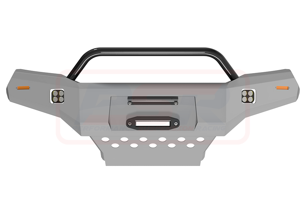 Holden Colorado RG2 Ambush Customer Painted Single Hoop Bar, Pre-Runner Infill (2" Body Lift), Slimline Silver Fairlead