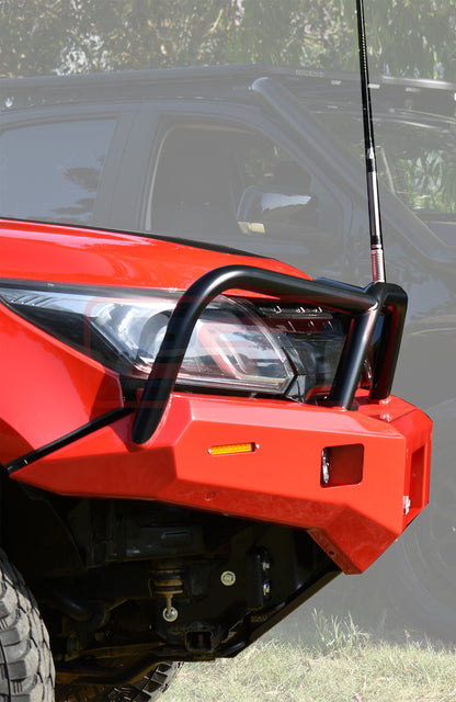 Holden Colorado RG2 Ambush Customer Painted Triple Hoop Bar, Pre-Runner Infill (No Body Lift), Slimline Black Fairlead