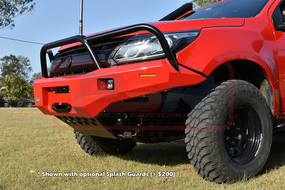 Holden Colorado RG2 Ambush Customer Painted Triple Hoop Bar, Pre-Runner Infill (1" Body Lift), Splash Guards, Standard Black Fairlead