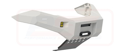 Isuzu D-MAX 1 (Strut Front) 2012-2017 Ambush Satin Black Hoopless Bar, Pre-Runner Infill (1" Body Lift), Slimline Silver Fairlead