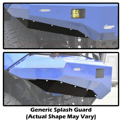 Isuzu D-MAX 1 (Strut Front) 2012-2017 Ambush Customer Painted Hoopless Bar, Pre-Runner Infill (2" Body Lift), Splash Guards, Standard Silver Fairlead