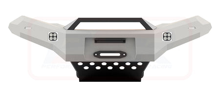 Isuzu D-MAX 1 2012-2017 Ambush Satin Black Sheet Metal Hoop Bar, Pre-Runner Infill (No Body Lift), Standard Black Fairlead