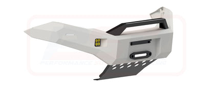 Isuzu D-MAX 1 2012-2017 Ambush Customer Painted Sheet Metal Hoop Bar, Pre-Runner Infill (No Body Lift), Splash Guards, Std Silver Fairlead