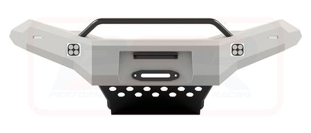 Isuzu D-MAX 1 2012-2017 Ambush Customer Painted Low Single Hoop Bar, Pre-Runner Infill (2" Body Lift), Splash Guards, Slim Silver Fairlead