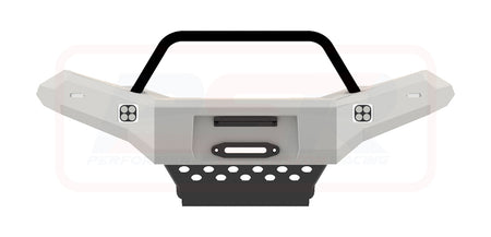 D-MAX 1 2012-2017 Ambush Satin Black Single Hoop Bar, Pre-Runner Infill (1" Body Lift), Splash Guards, Slimline Silver Fairlead