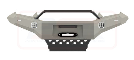 Isuzu D-MAX 2 2017-2020 Ambush Satin Black Low Single Hoop Bar, Pre-Runner Infill (2" Body Lift), Slimline Silver Fairlead