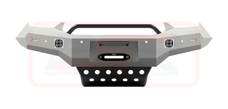 Isuzu D-MAX 3 21-24 Ambush Satin Black Low Single Hoop Bar, Pre-Runner Infill (2" Body Lift), Slimline Silver Fairlead, Sensors