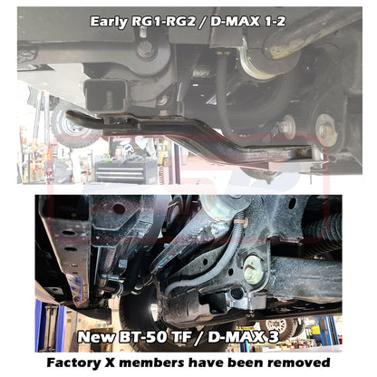 Isuzu D-MAX 3 21-24 Ambush Customer Painted Low Sinlge Hoop Bar, Pre-Runner Infill (2" Body Lift), Slimline Black Fairlead