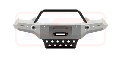 Isuzu D-MAX 3 21-24 Ambush Satin Black Single Hoop Bar, Pre-Runner Infill (2" Body Lift), Splash Guards, Standard Silver Fairlead