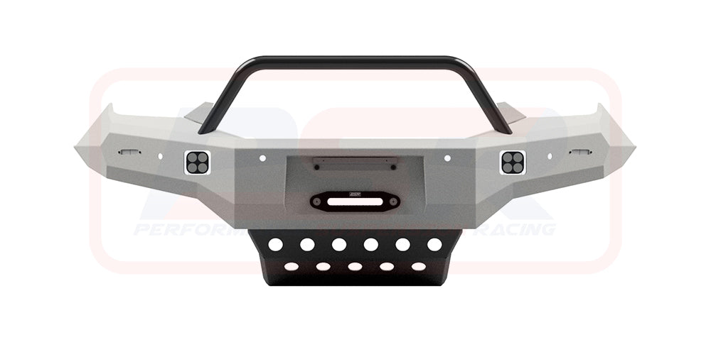 Isuzu D-MAX 3 21-24 Ambush Satin Black Single Hoop Bar, Pre-Runner Infill (No Body Lift), Slimline Silver Fairlead