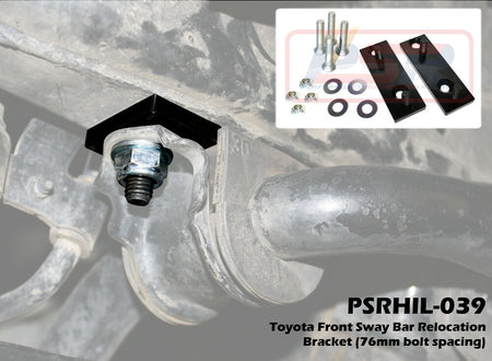 Toyota Front Sway Bar Relocation Bracket (76mm bolt spacing)