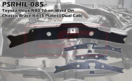 Toyota Hilux N80 16-on Weld On Chassis Brace Kit (5 Plates)(Dual Cab)