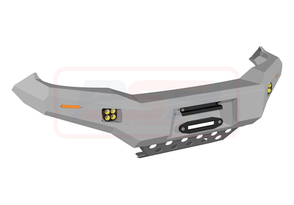 Toyota Hilux N70 11-15 Ambush Customer Painted Hoopless Bar, Pre-Runner Infill (No Body Lift), Slimline Silver Fairlead