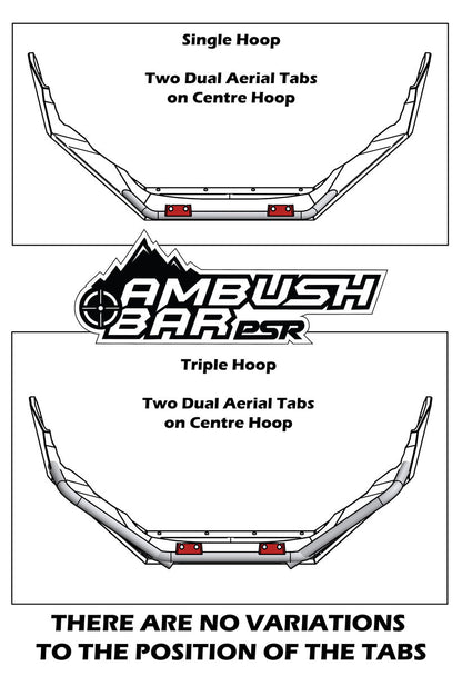 Toyota Hilux N70 11-15 Ambush Colour Coded Bar, Satin Black Single Hoop, Pre-Runner Infill (2" Body Lift), Slimline Silver Fairlead