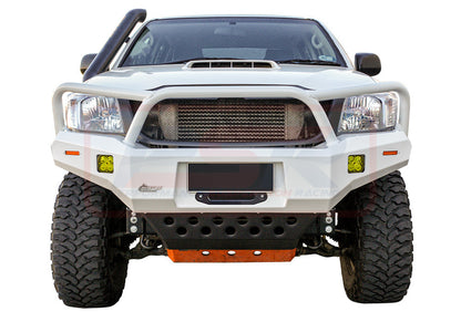 Toyota Hilux N70 11-15 Ambush Customer Painted Triple Hoop Bar, Pre-Runner Infill (No Body Lift), Splash Guards, Standard Silver Fairlead