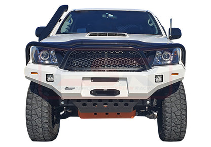 Toyota Hilux N70 11-15 Ambush Colour Coded Bar, Satin Black Triple Hoop, Pre-Runner Infill (2" Body Lift), Splash Guards, Std Black Fairlead