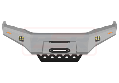 Toyota Hilux N80 MK2 6/2018-4/2020 Ambush Customer Painted Hoopless Bar, Pre-Runner Infill (No Body Lift), Slimline Silver Fairlead