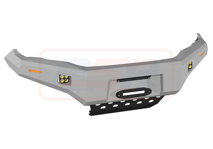 Toyota Hilux N80 MK2 6/2018-4/2020 Ambush Customer Painted Hoopless Bar, Pre-Runner Infill (No Body Lift), Slimline Silver Fairlead