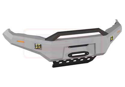 Hilux N80 MK2 6/18-4/20 Ambush Customer Painted Sheet Metal Hoop Bar, Pre-Runner Infill (1" Body Lift), Splash Guards, Slim Silver Fairlead