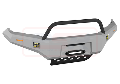 Hilux N80 MK1 16-5/18 Ambush Customer Painted Single Hoop Bar, Pre-Runner Infill (2" Body Lift), Splash Guards, Standard Black Fairlead