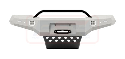 Hilux N80 MK4 2024-On Ambush Satin Black Low Single Hoop Bar, Pre-Runner Infill (No Body Lift), Standard Silver Fairlead, Sensors