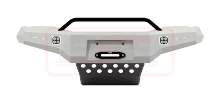 Hilux N80 MK4 2024-On Ambush Satin Black Low Single Hoop Bar, Pre-Runner Infill (1" Body Lift), Standard Silver Fairlead, Sensors