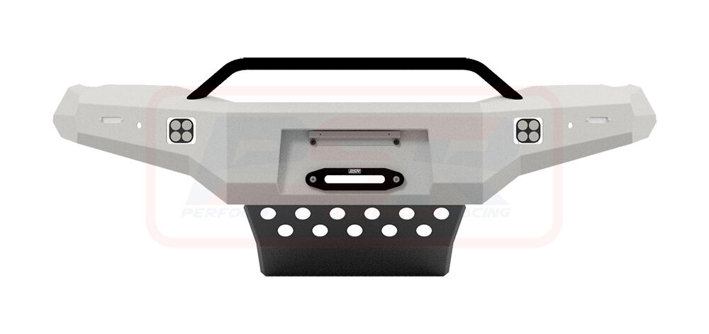 Hilux N80 MK3 5/20-On Ambush Satin Black Low Single Hoop Bar, Infill (1" Body Lift), Splash Guards, Standard Black Fairlead, Sensors, Camera