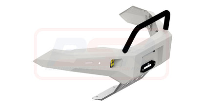 Hilux N80 MK4 2024-On Ambush Customer Painted Single Hoop Bar, Pre-Runner Infill (1" Body Lift), Standard Silver Fairlead