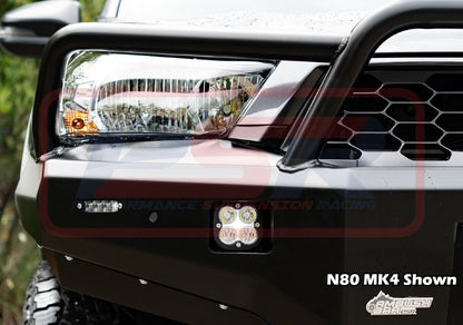 Hilux N80 MK3 5/20-On Ambush Customer Painted Triple Hoop Bar, Pre-Runner Infill (2" Body Lift), Standard Silver Fairlead, Sensors