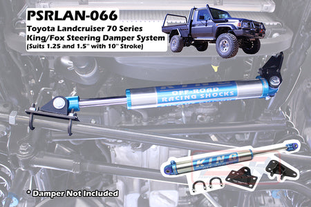 Toyota Landcruiser 70 Series King / Fox Steering Damper System (Suits 1.25 and 1.5" with 10" Stroke)