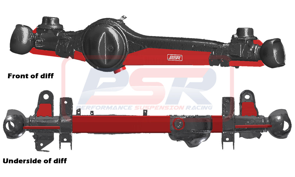 Toyota Landcruiser 70 Series Front Diff Brace System (Weld on)(No center Guard)