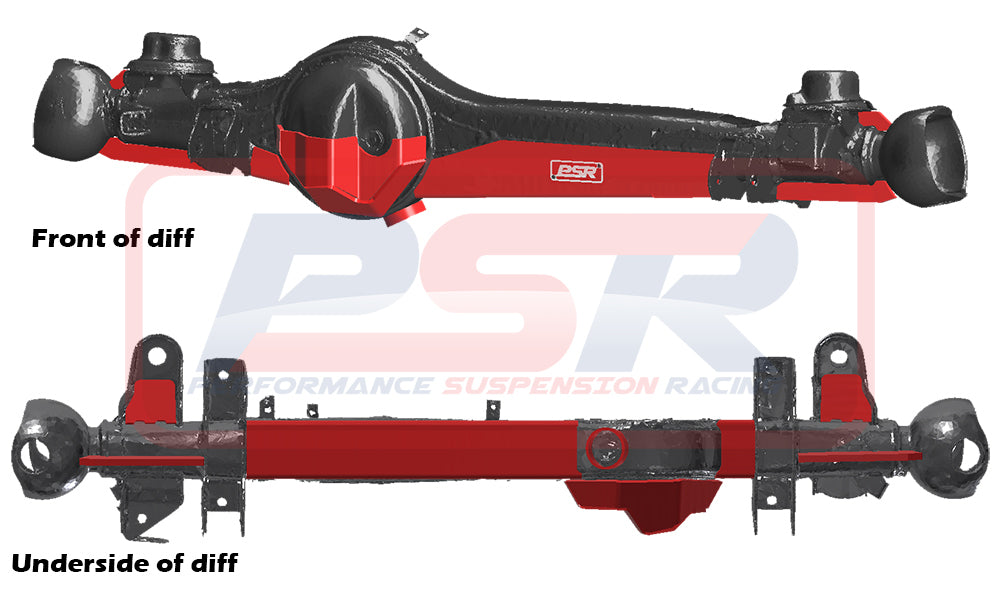 Toyota Landcruiser 70 Series Front Diff Brace and Center Guard Set (Complete weld on system)