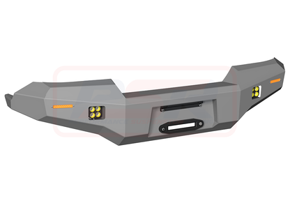 Toyota Landcruiser 80 Series Ambush Hoopless Satin Black Bar, No Body Lift, Slimline Black Fairlead