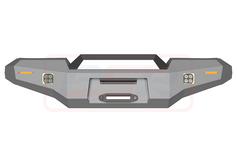 Toyota Landcruiser 80 Series Ambush Customer Painted Sheet Metal Hoop Bar, No Body Lift, Slimline Black Fairlead