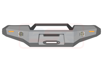 Toyota Landcruiser 80 Series Ambush Customer Painted Sheet Metal Hoop Bar, No Body Lift, Slimline Silver Fairlead