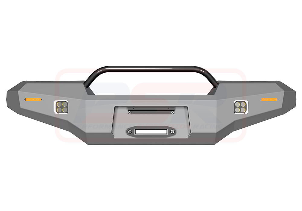 Toyota Landcruiser 80 Series Ambush Customer Painted Low Single Hoop Bar, No Body Lift, Slimline Black Fairlead