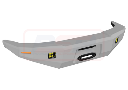 Toyota Landcruiser 70 Series Ambush Colour Coded Hoopless Bar, No Body Lift, Standard Silver Fairlead