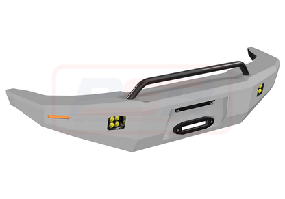 Toyota Landcruiser 70 Series Ambush Satin Black Low Single Hoop Bar, 1" Body Lift, Slimline Black Fairlead