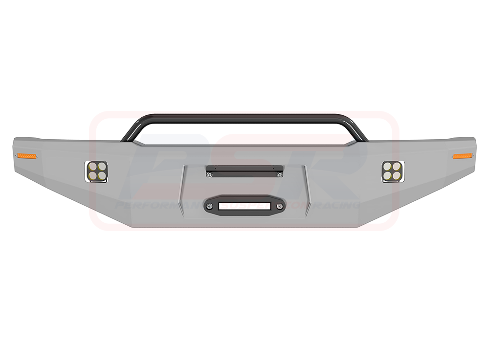 Toyota Landcruiser 70 Series Ambush Customer Painted Low Single Hoop Bar, 2" Body Lift, Slimline Silver Fairlead