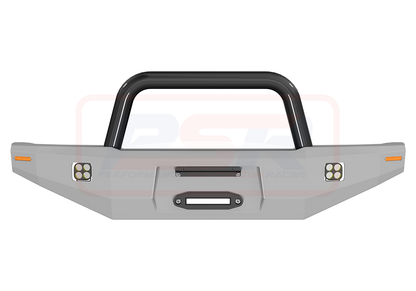 Toyota Landcruiser 70 Series Ambush Customer Painted Single Hoop (Big Tube) Bar, No Body Lift, Slimline Silver Fairlead