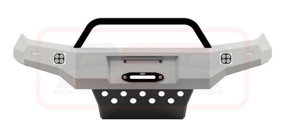 Mazda BT-50 TF 21-24 Ambush Satin Black Single Hoop Bar, Pre-Runner Infill (1" Body Lift), Standard Silver Fairlead, Sensors