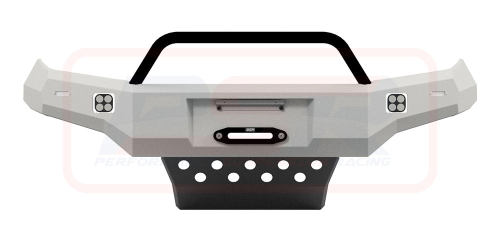 Mazda BT-50 TF 21-24 Ambush Customer Painted Single Hoop Bar, Pre-Runner Infill (2" Body Lift), Slimline Black Fairlead, Sensors