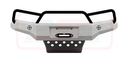 Mazda BT-50 TF 21-24 Ambush Satin Black Triple Hoop Bar, Pre-Runner Infill (1" Body Lift), Standard Silver Fairlead