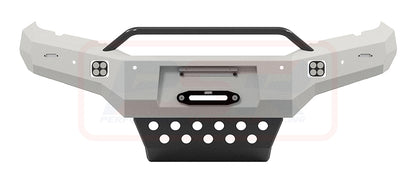 Mitsubishi MR Triton Ambush Satin Black Low Single Hoop Bar, Pre-Runner Infill (2" Body Lift), Standard Black Fairlead, Sensors