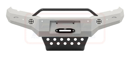 Mitsubishi MR Triton Ambush Satin Black Low Single Hoop Bar, Pre-Runner Infill (2" Body Lift), Splash Guards, Standard Black Fairlead, Sensors, Camera