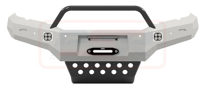 Mitsubishi MR Triton Ambush Satin Black Single Hoop Bar, Pre-Runner Infill (No Body Lift), Splash Guards, Slimline Silver Fairlead