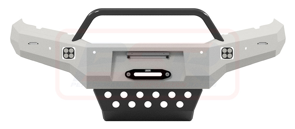 Mitsubishi MR Triton Ambush Satin Black Single Hoop Bar, Pre-Runner Infill (2" Body Lift), Splash Guards, Standard Black Fairlead