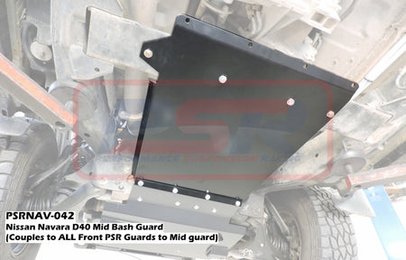Nissan Navara D40 Mid Bash Guard (Couples ALL PSR Front Guards to Rear guard)