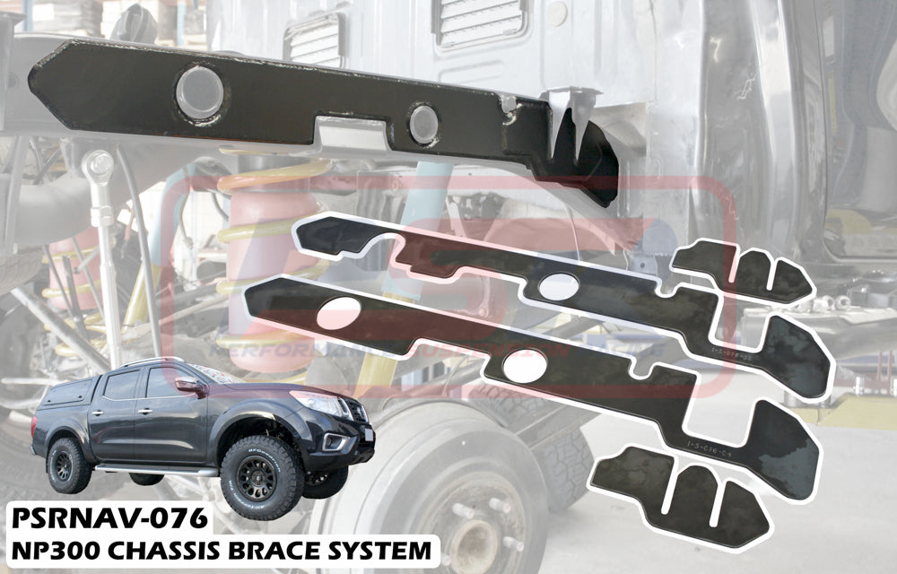 Nissan Navara NP300 Dual Cab Coil Rear Weld On Chassis Brace Kit (4 Plates)