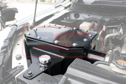 Nissan Navara NP300 4" Stainless Snorkel and Airbox (Powdercoated Finish) with Black Cap